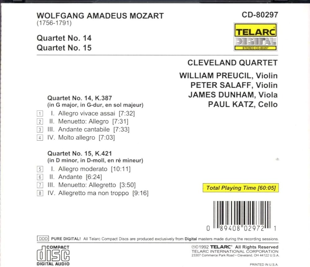 クラシック Mozart String Quartets CD 413V8N9962L._UF350,350_QL50_.jpg